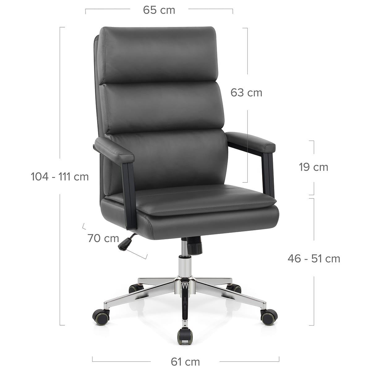 Silla Oficina Polipiel - Toulon Gris