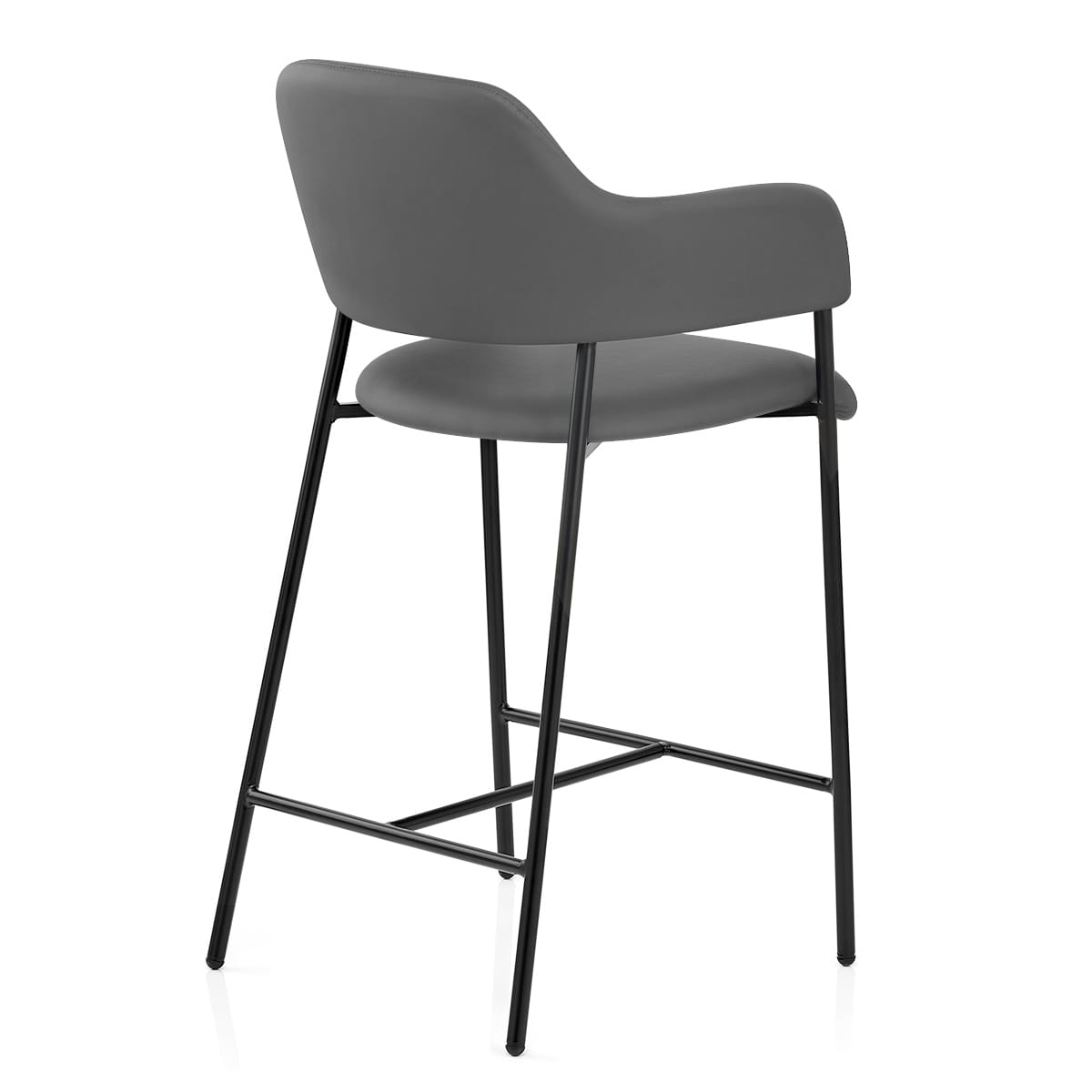 Taburete Cuero Sintético - Trent Gris
