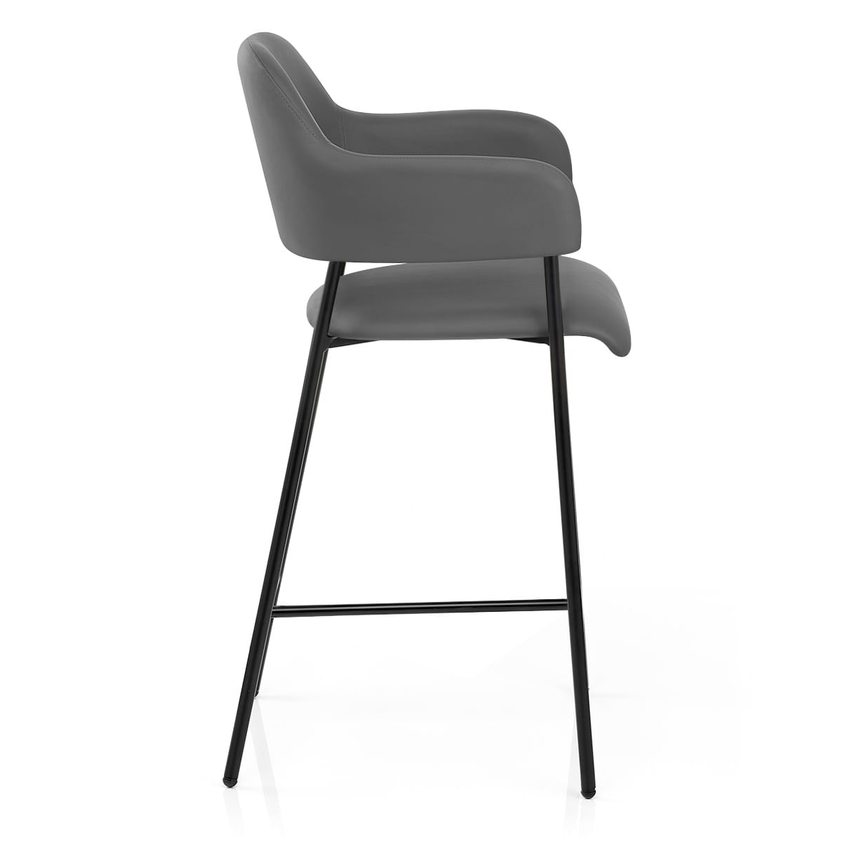 Taburete Cuero Sintético - Trent Gris