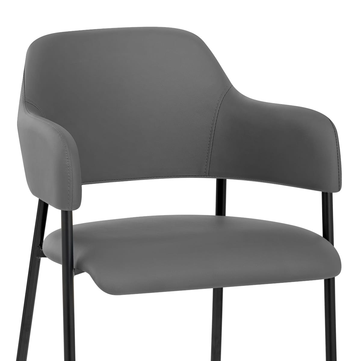 Taburete Cuero Sintético - Trent Gris