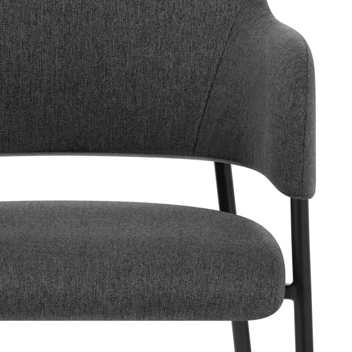 Silla Comedor Tela - Trent Gris Oscuro