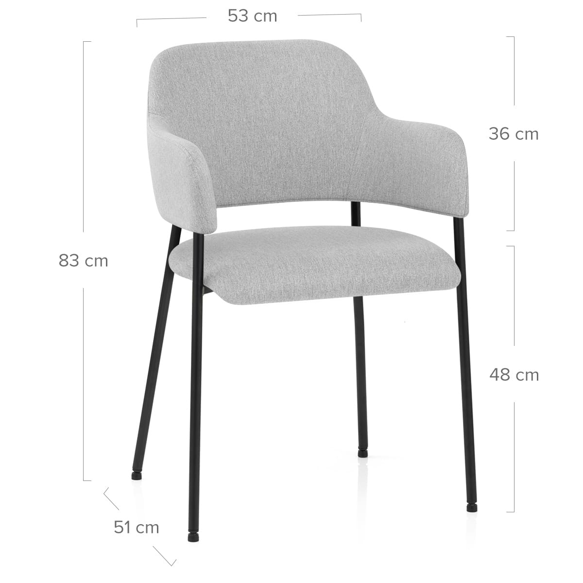 Silla Comedor Tela - Trent Gris