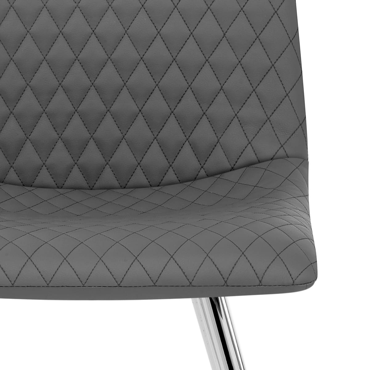 Silla Polipiel Cromo - Trevi Gris Oscuro