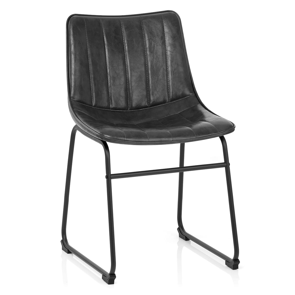 Silla Polipiel Metal - Tucker Negro