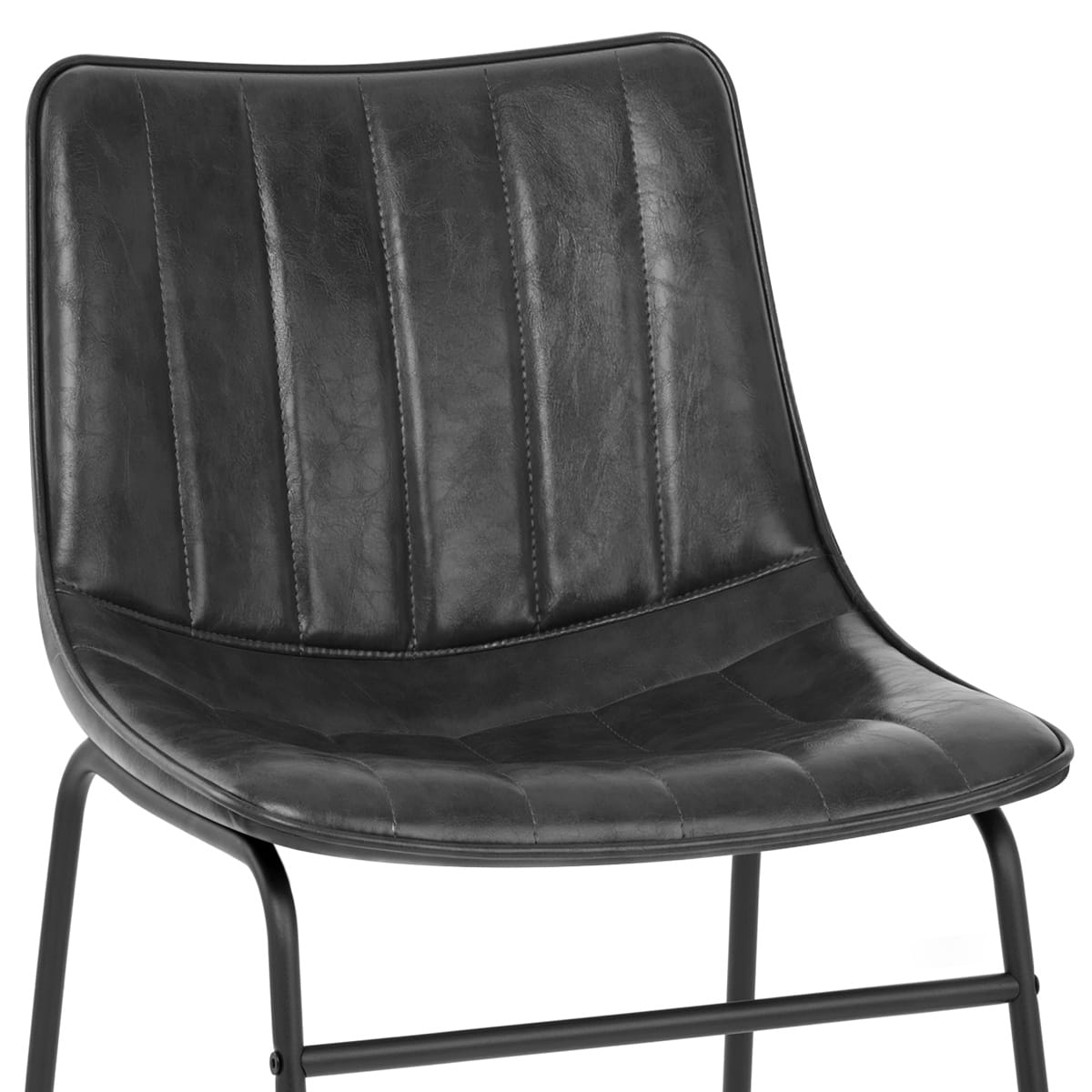 Silla Polipiel Metal - Tucker Negro