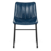 Silla Polipiel Metal - Tucker Azul
