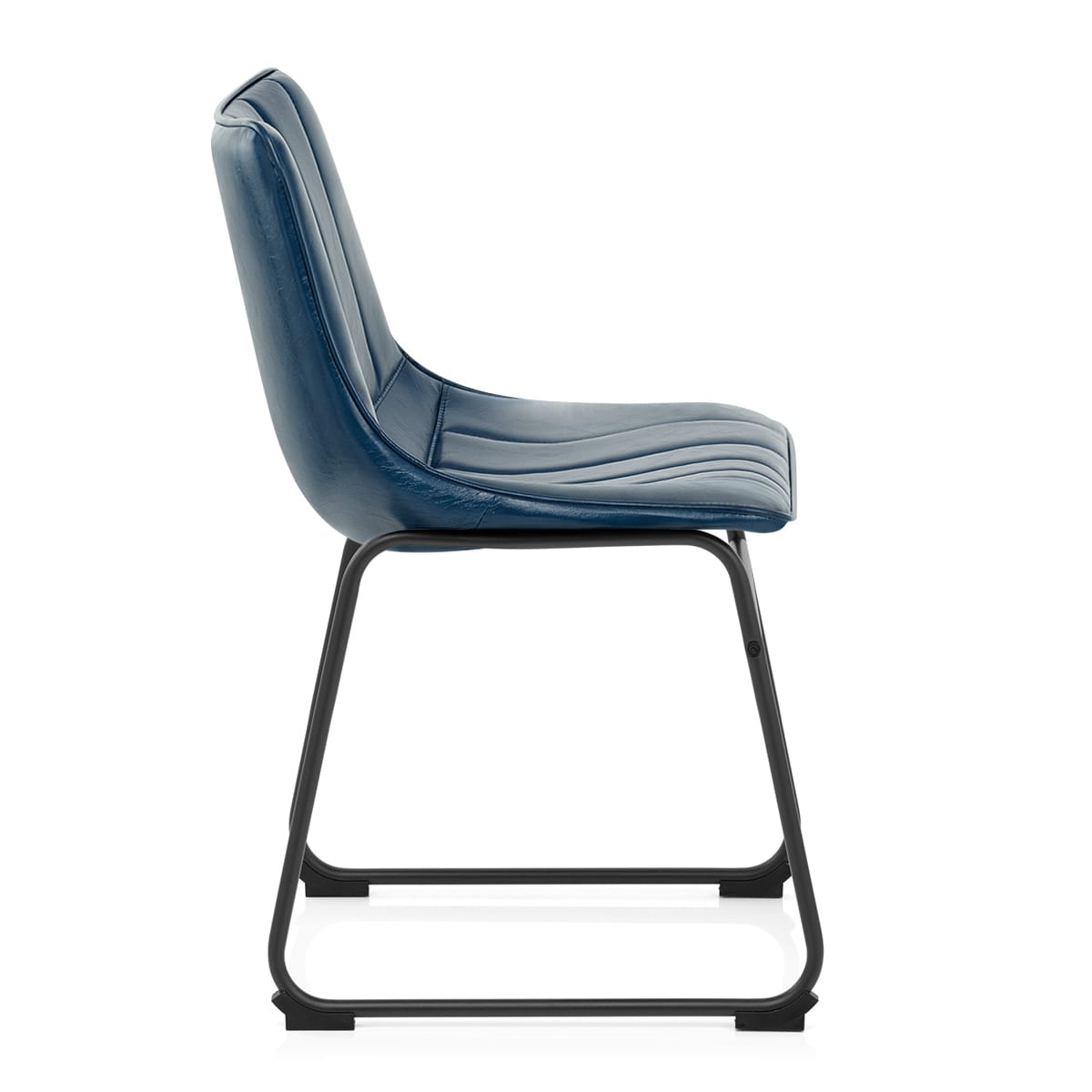 Silla Polipiel Metal - Tucker Azul