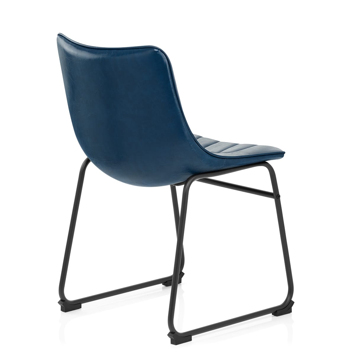 Silla Polipiel Metal - Tucker Azul