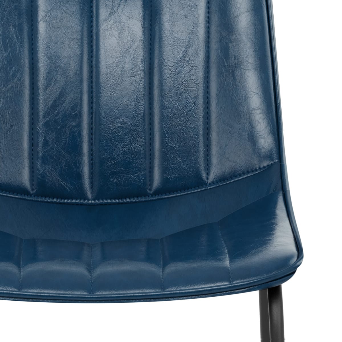 Silla Polipiel Metal - Tucker Azul