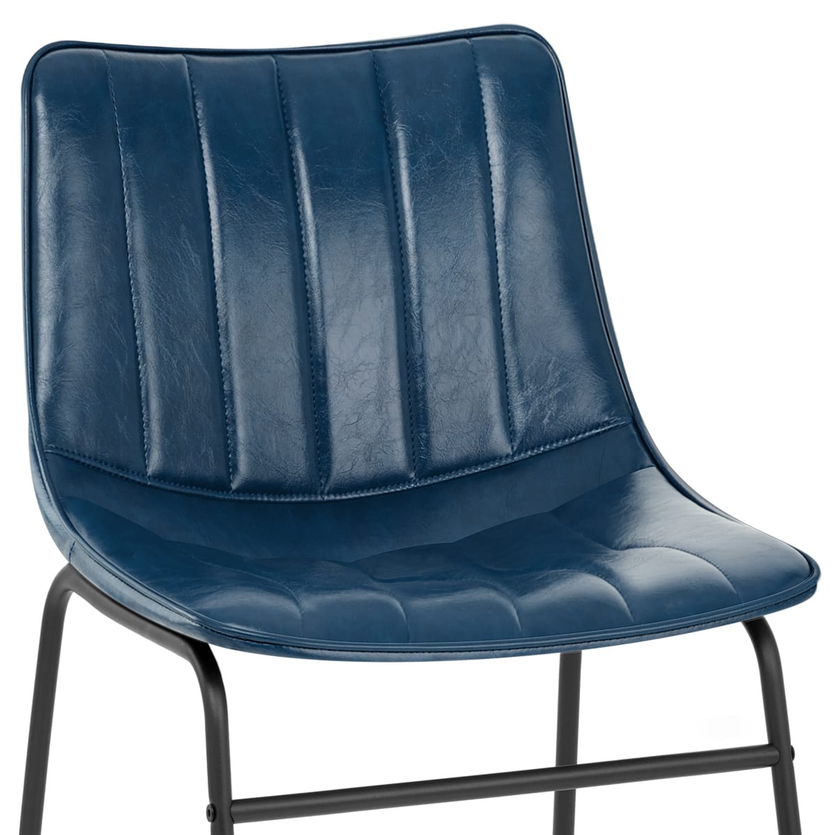 Silla Polipiel Metal - Tucker Azul