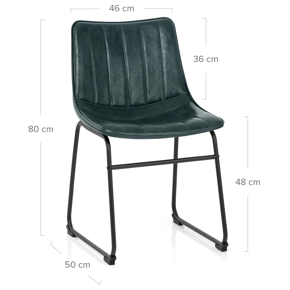 Silla Polipiel Metal - Tucker Verde