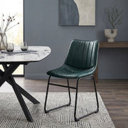 Silla Polipiel Metal - Tucker Verde