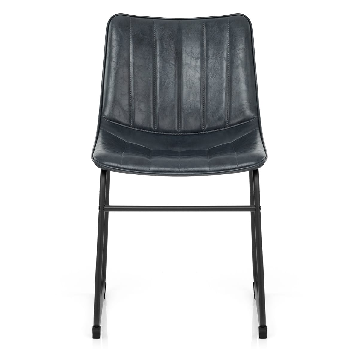 Silla Polipiel Metal - Tucker Azul Oscuro