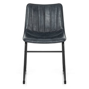 Silla Polipiel Metal - Tucker Azul Oscuro