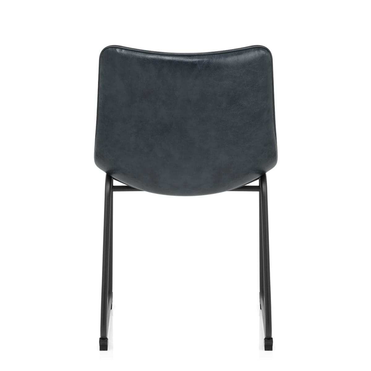 Silla Polipiel Metal - Tucker Azul Oscuro