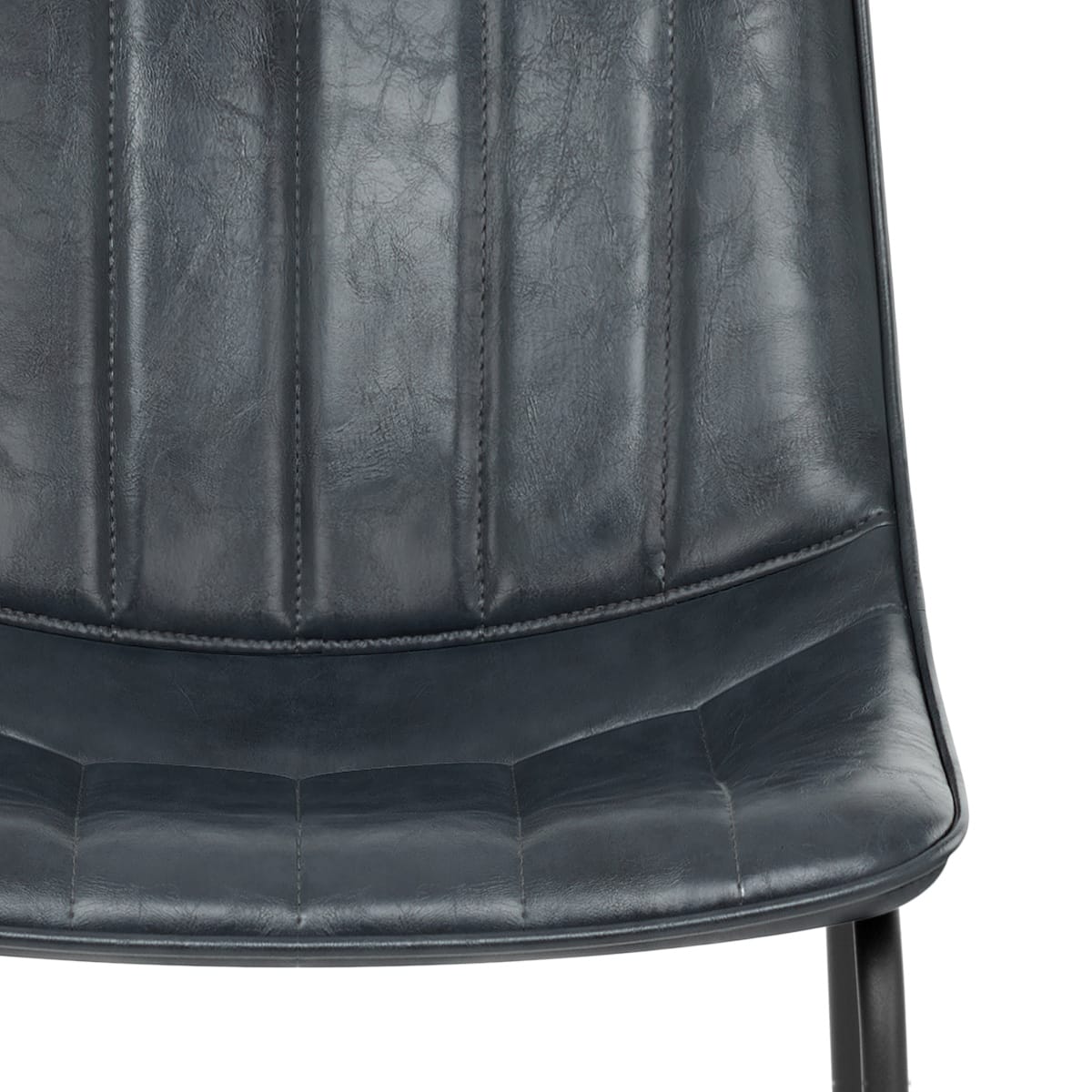 Silla Polipiel Metal - Tucker Azul Oscuro