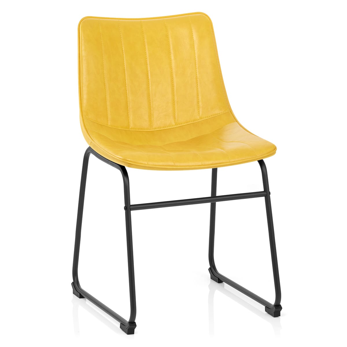 Silla Polipiel Metal - Tucker Amarillo
