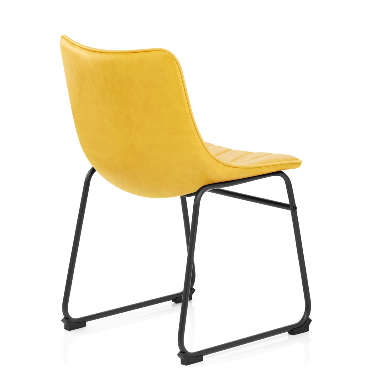 Silla Polipiel Metal - Tucker Amarillo
