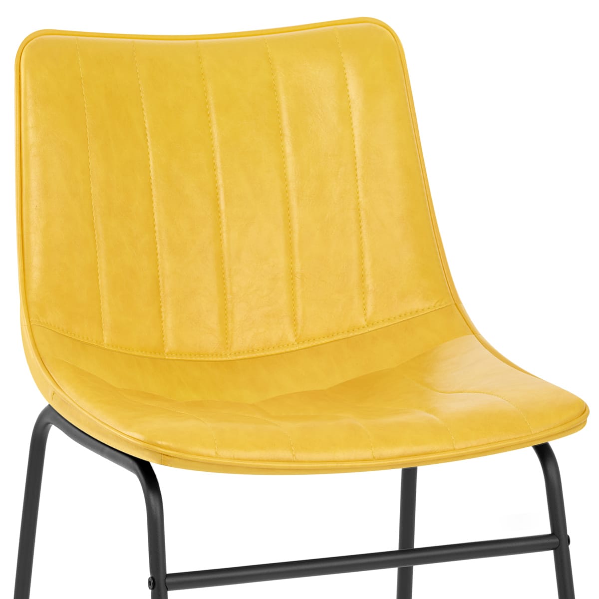 Silla Polipiel Metal - Tucker Amarillo