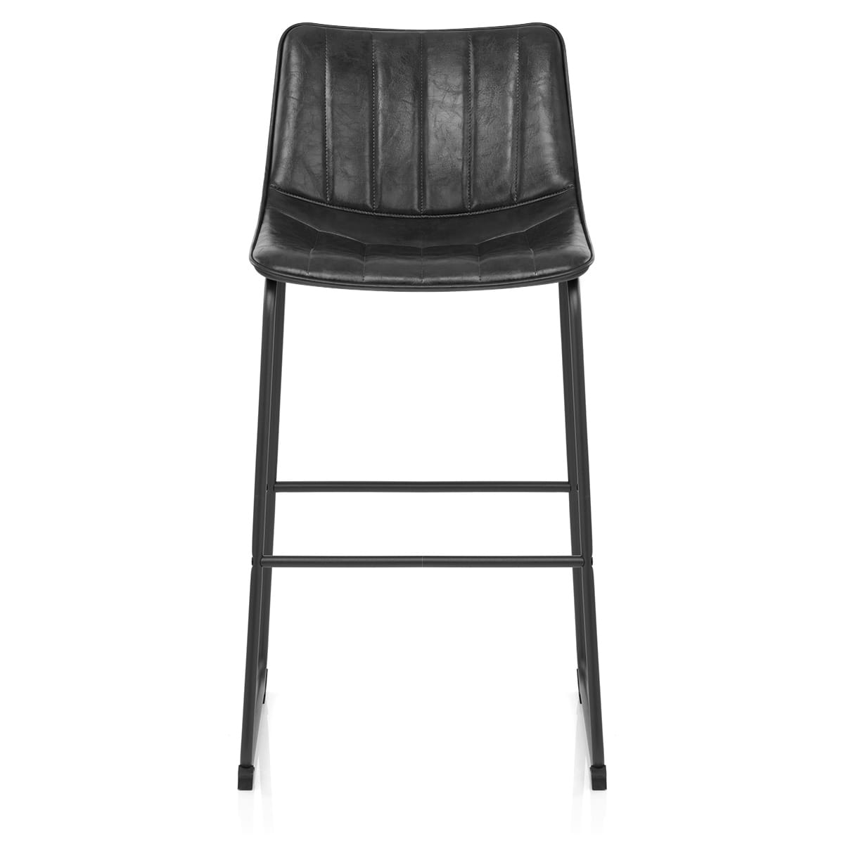 Taburete Polipiel Metal - Tucker Negro