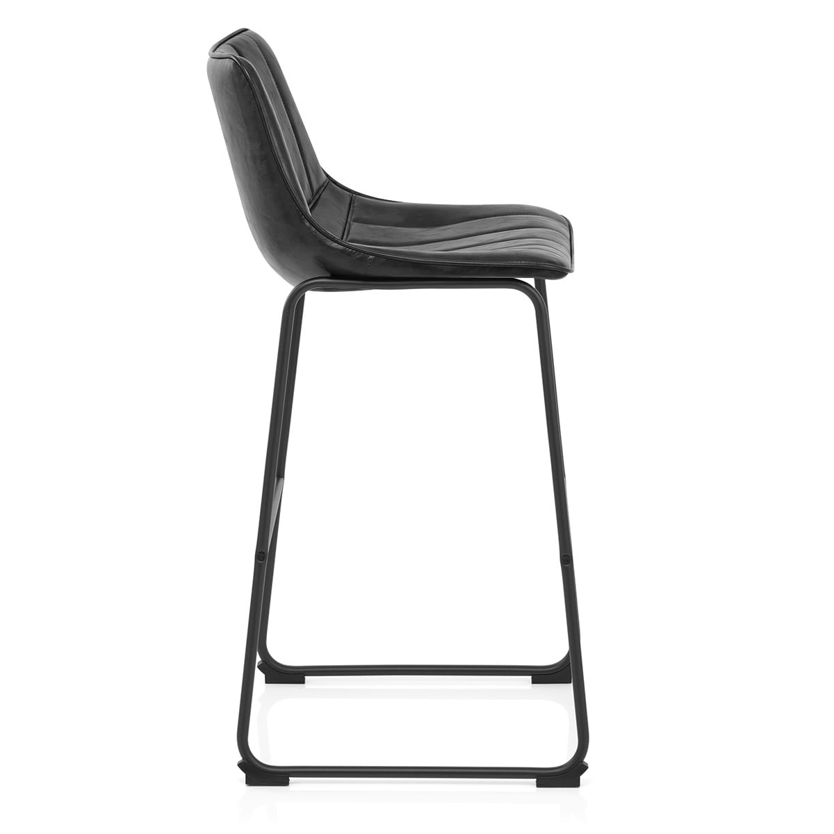 Taburete Polipiel Metal - Tucker Negro