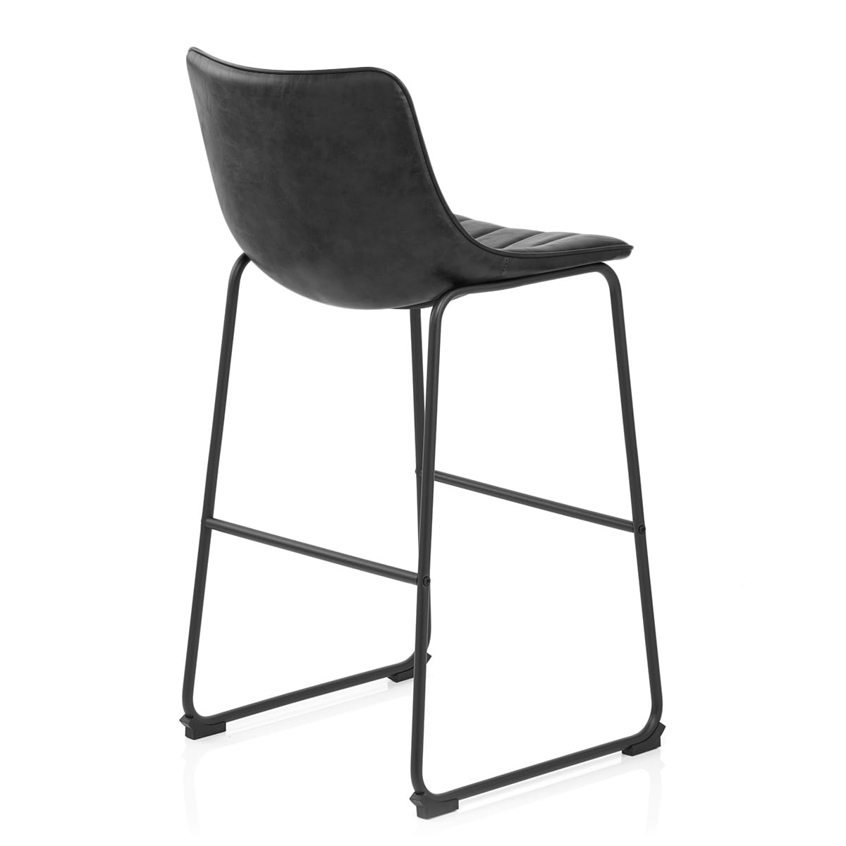 Taburete Polipiel Metal - Tucker Negro