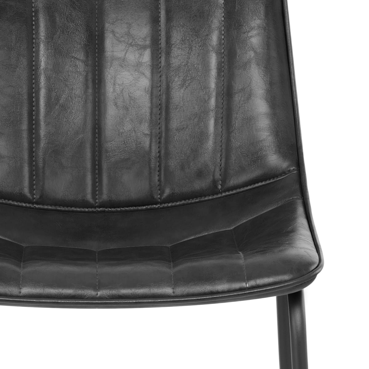 Taburete Polipiel Metal - Tucker Negro