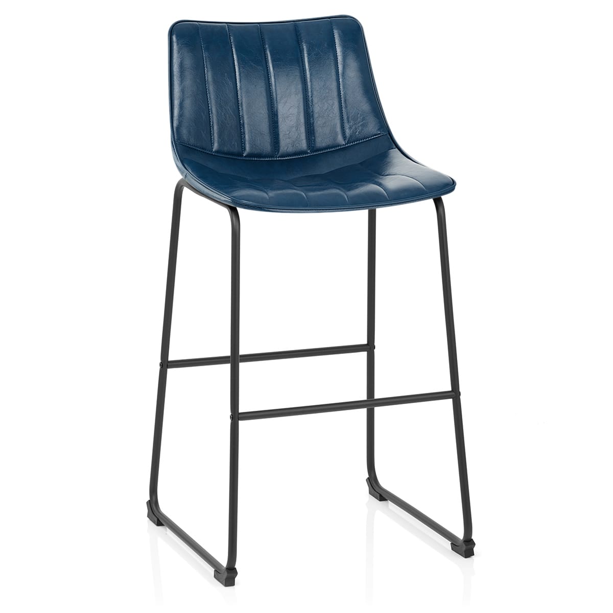 Taburete Polipiel Metal - Tucker Azul