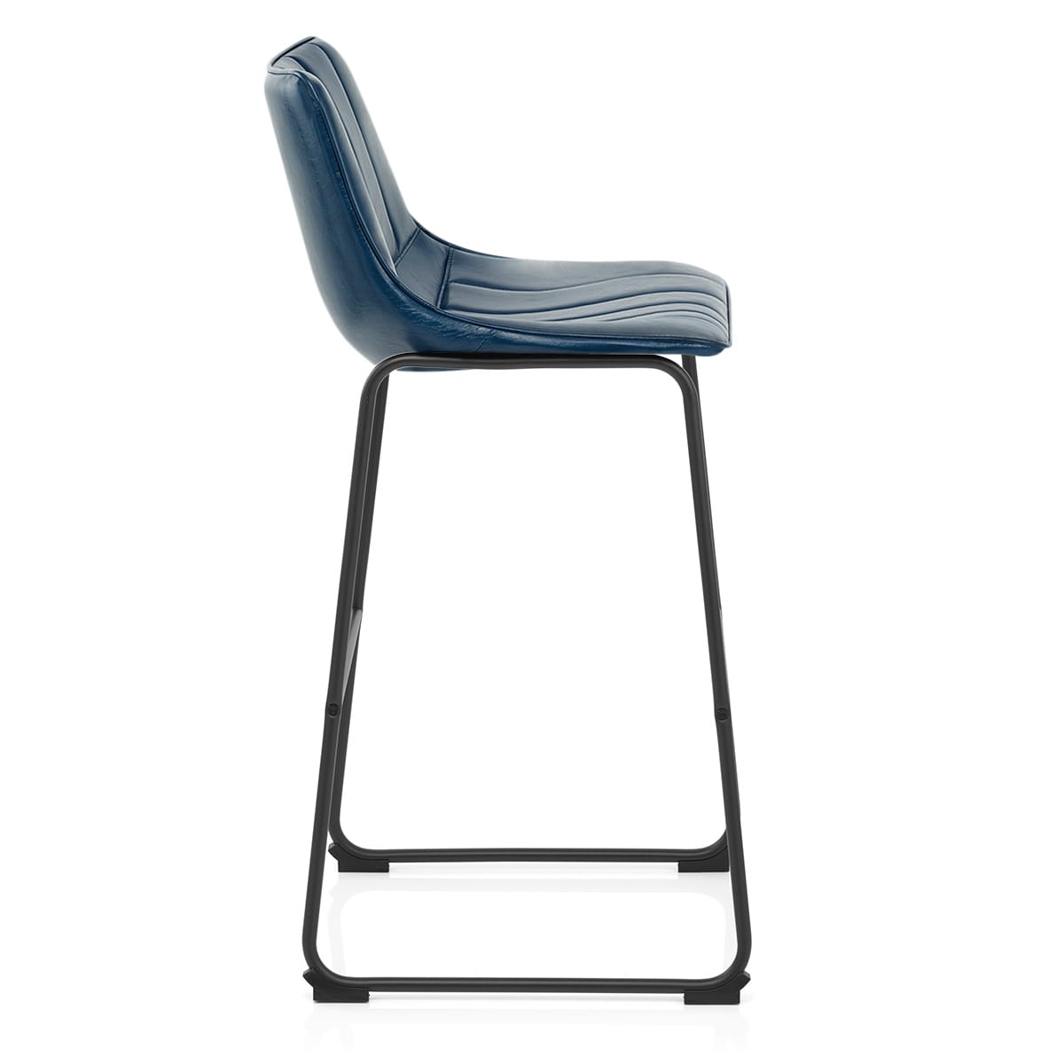Taburete Polipiel Metal - Tucker Azul