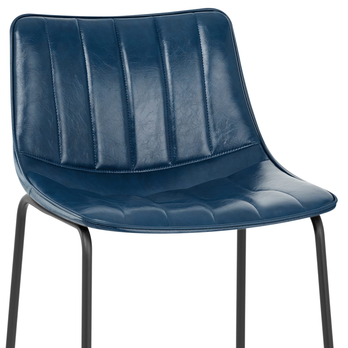 Taburete Polipiel Metal - Tucker Azul