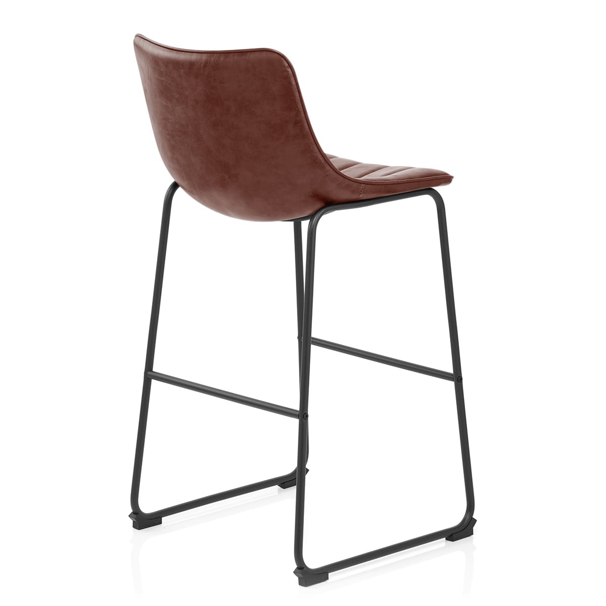 Taburete Polipiel Metal - Tucker Marrón