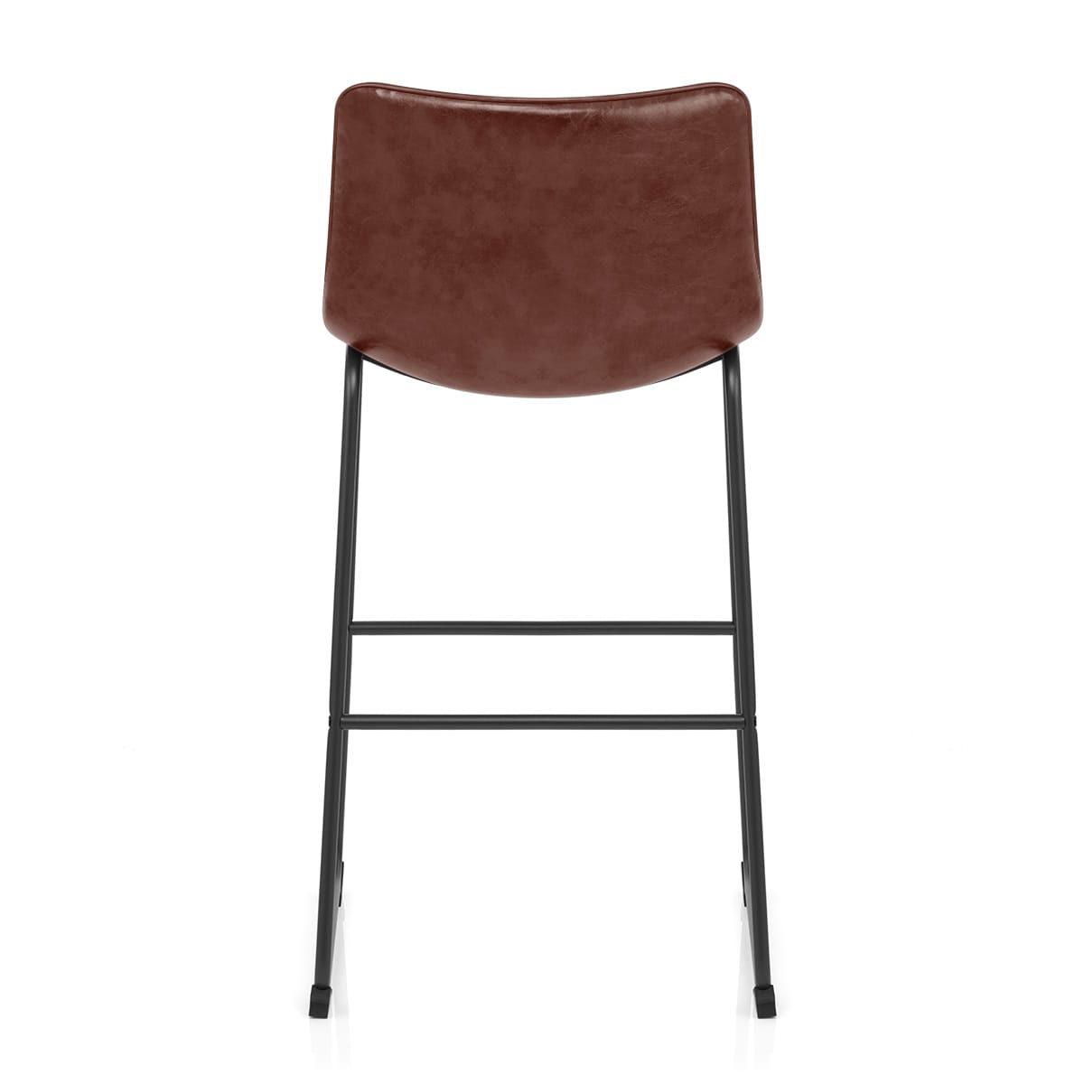 Taburete Polipiel Metal - Tucker Marrón
