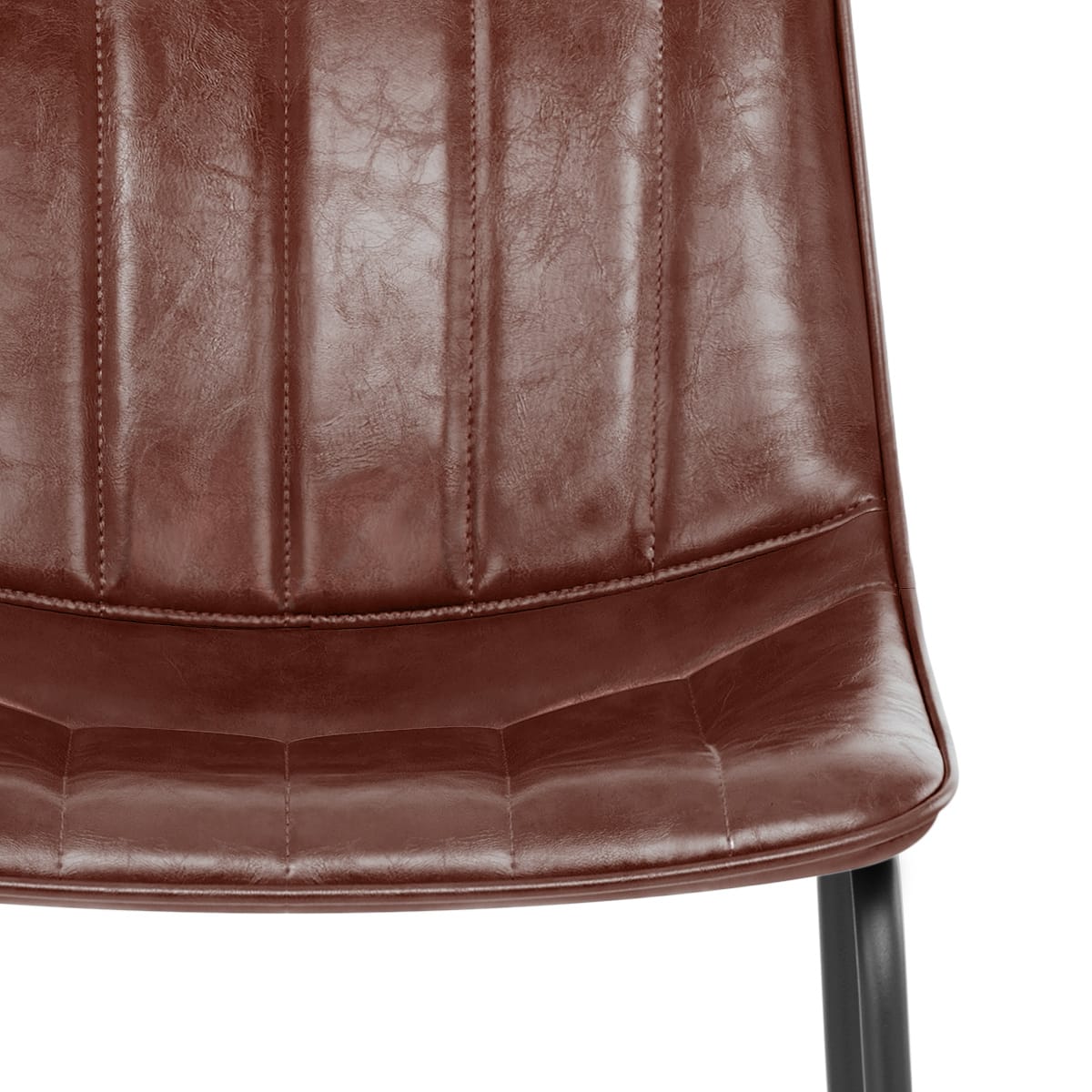 Taburete Polipiel Metal - Tucker Marrón