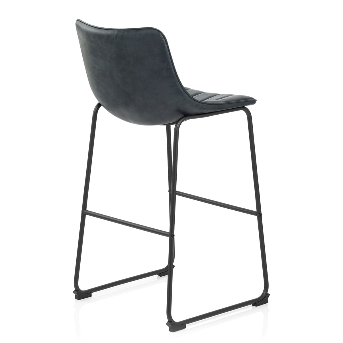 Taburete Polipiel Metal - Tucker Azul Oscuro