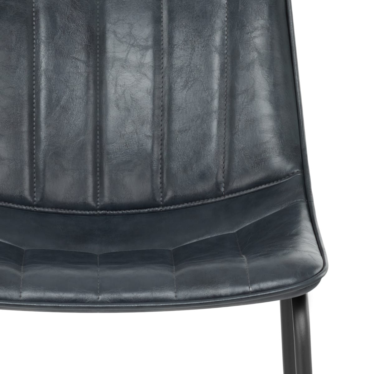 Taburete Polipiel Metal - Tucker Azul Oscuro