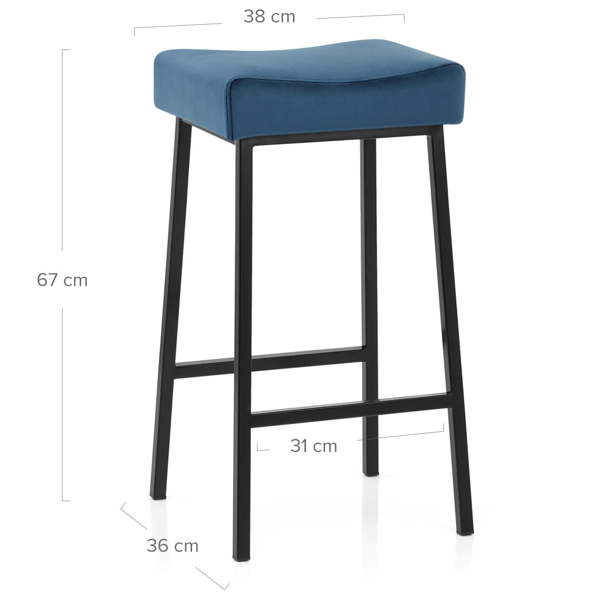 Banqueta Terciopelo - Uno Azul