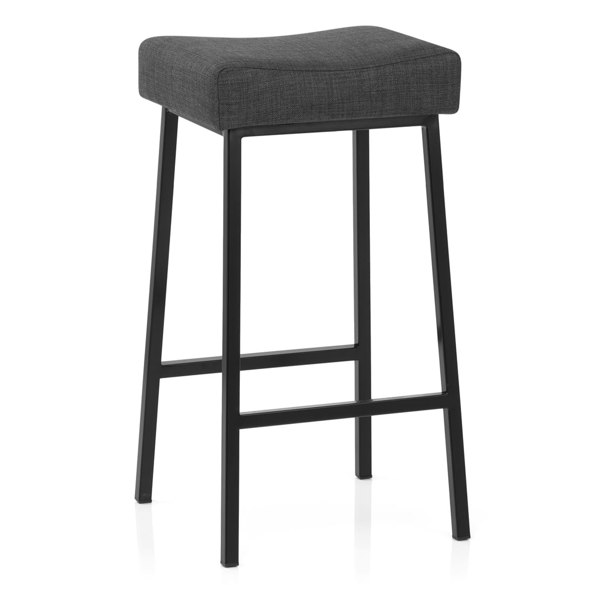Banqueta Tela Metal - Uno Gris Oscuro