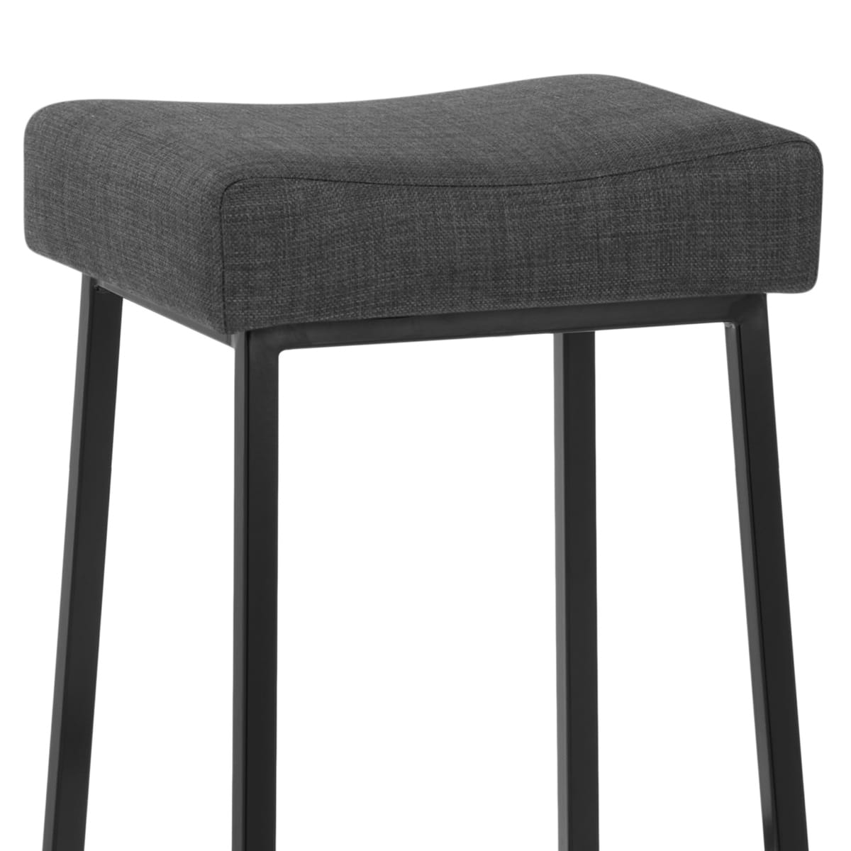 Banqueta Tela Metal - Uno Gris Oscuro