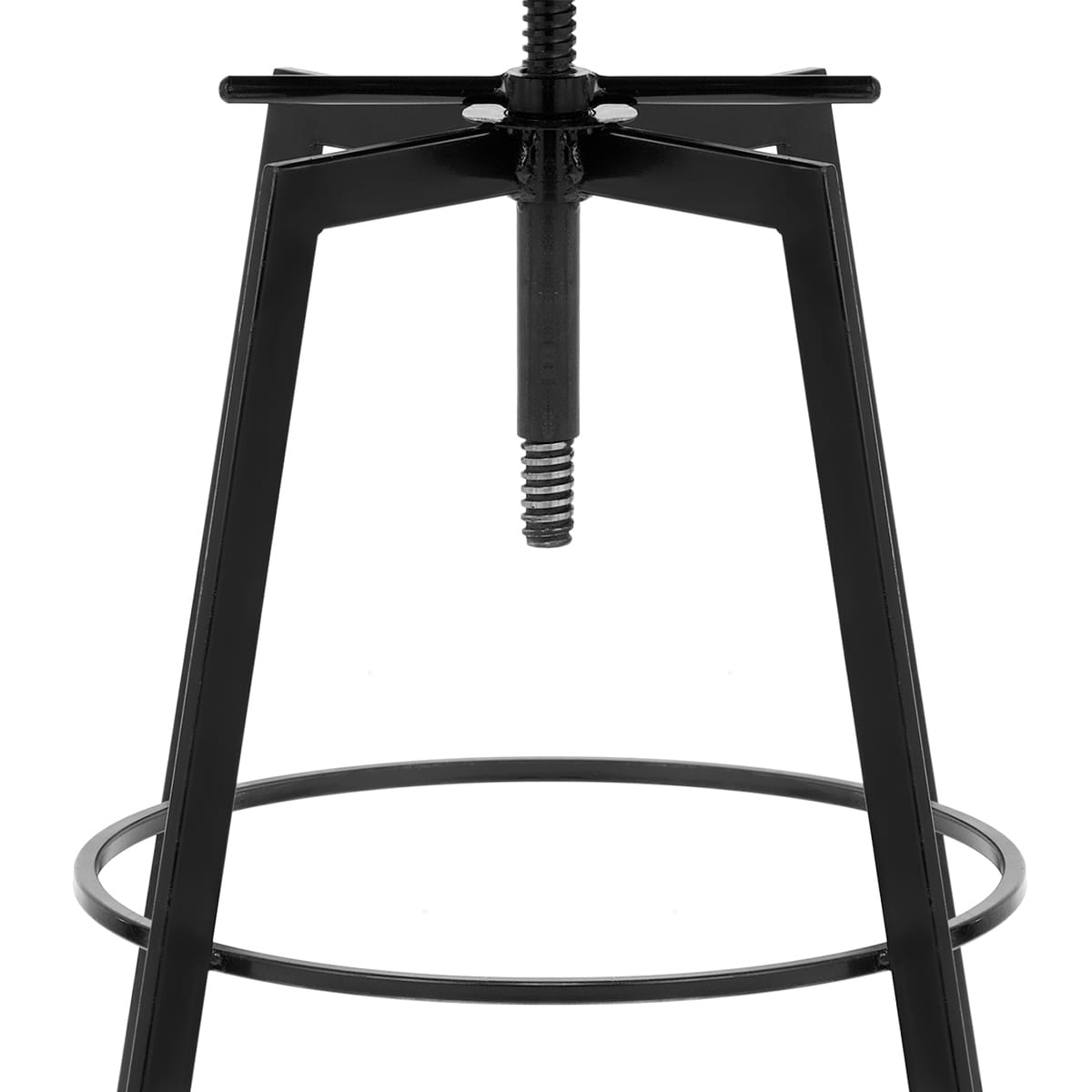 Taburete Madera Polipiel - Urban Industrial Negro