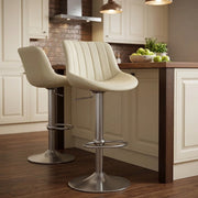 Taburete Cuero Real - Versailles Crema