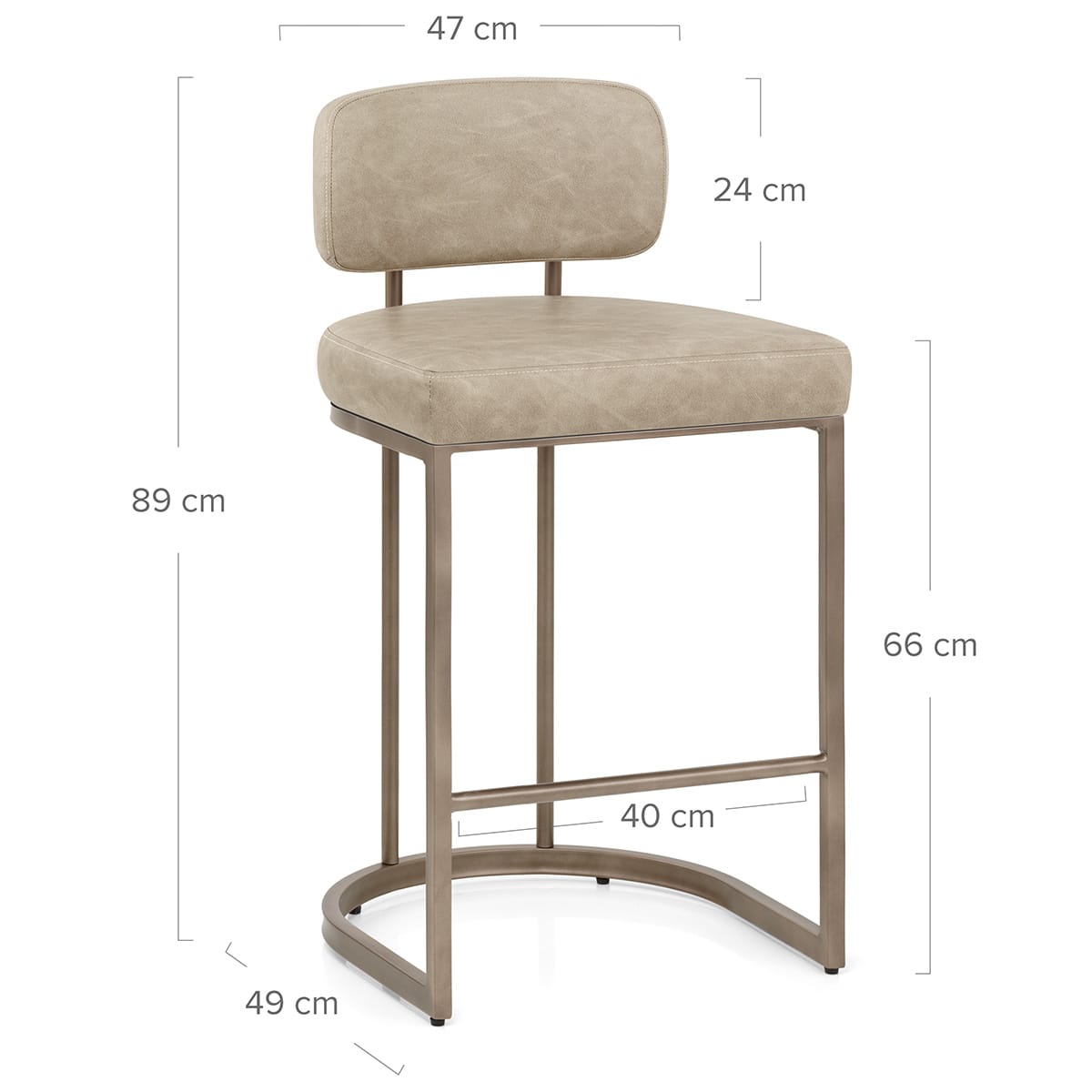 Taburete Polipiel - Verve Crema