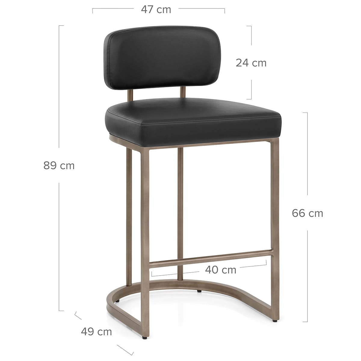 Taburete Polipiel - Verve Negro