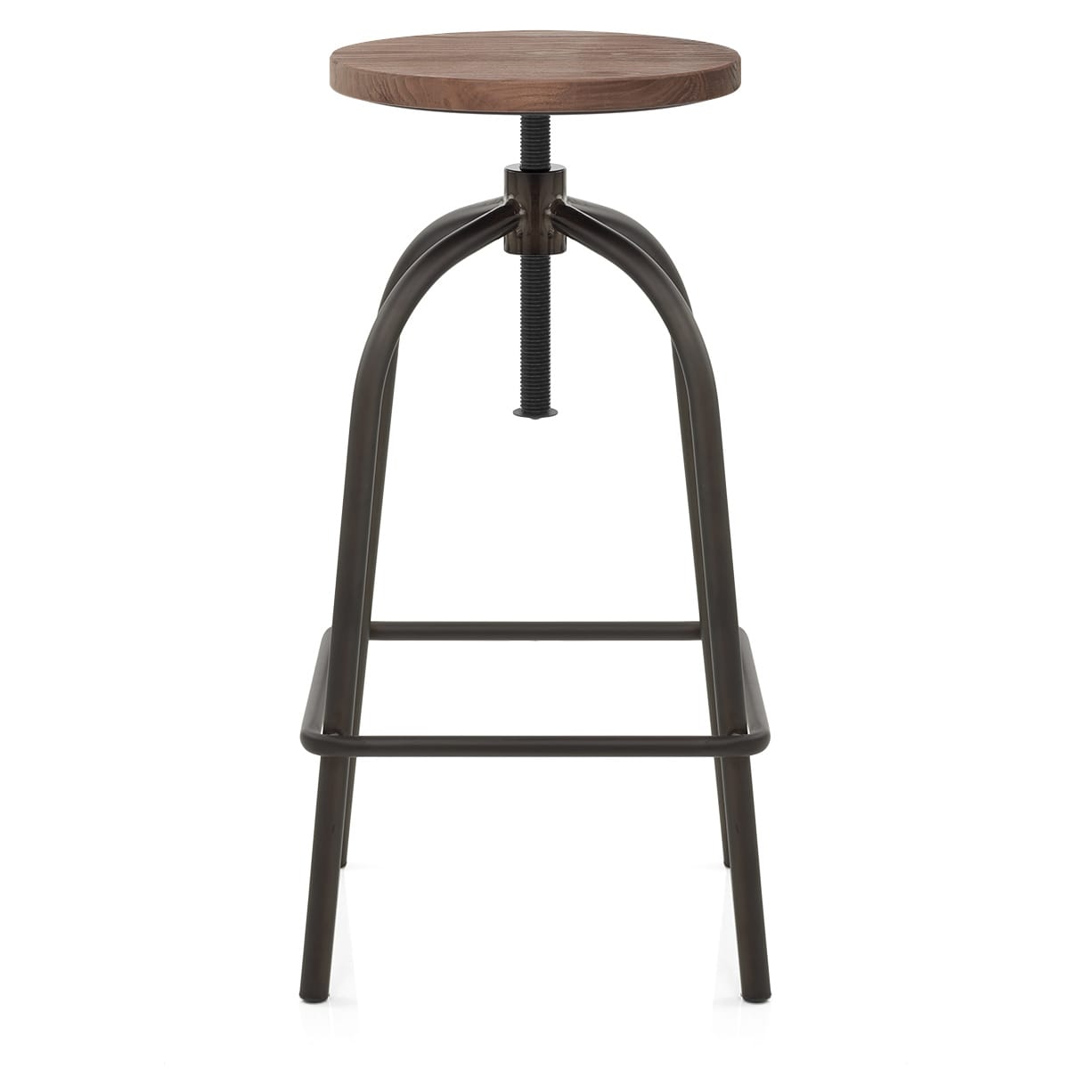 Taburete Madera Metal - Vice Industrial Negro