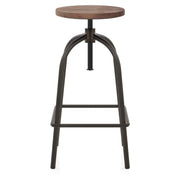 Taburete Madera Metal - Vice Industrial Negro