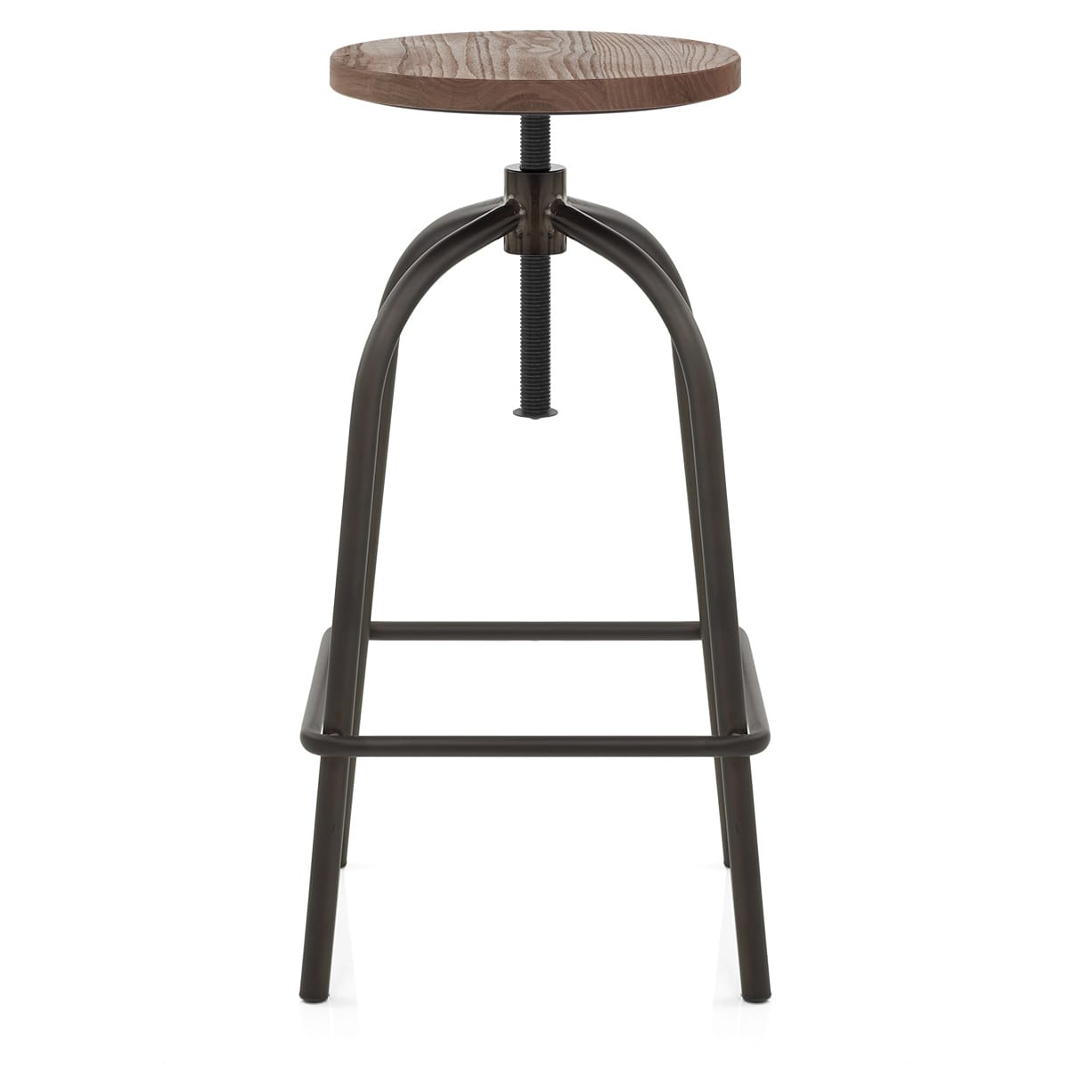 Taburete Madera Metal - Vice Industrial Negro