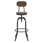 Taburete Madera Oscura - Vintage Swivel Madera
