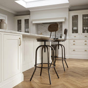 Taburete Madera Oscura - Vintage Swivel Madera