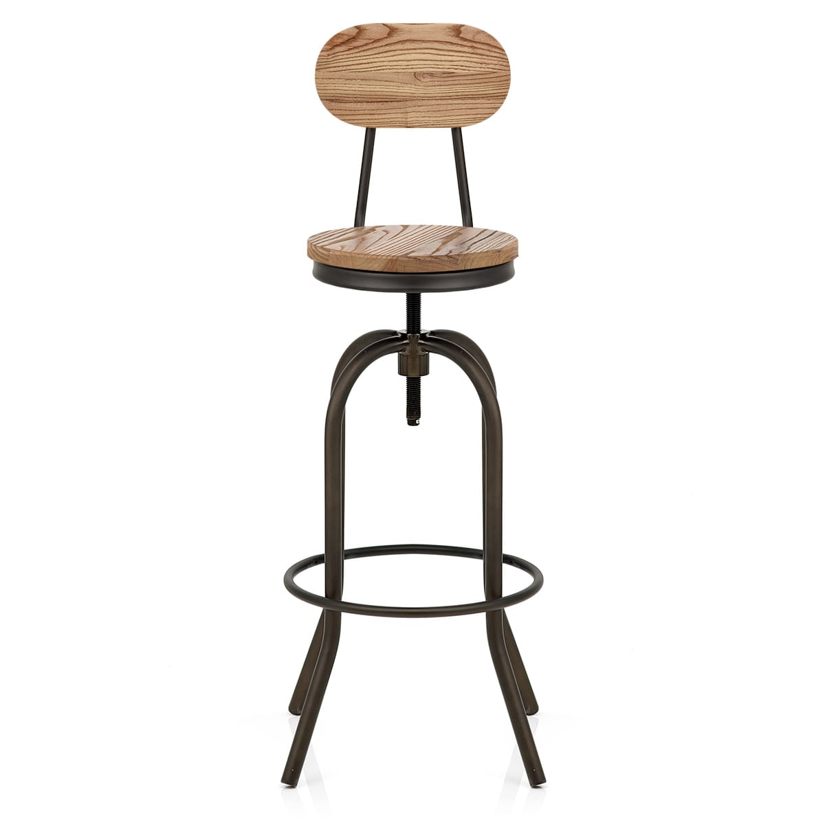 Taburete Madera Clara - Vintage Swivel Madera