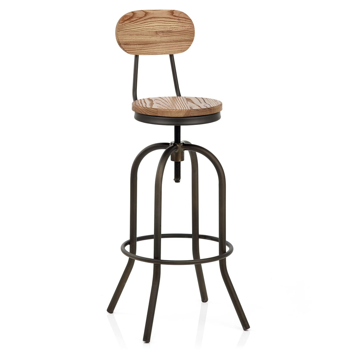 Taburete Madera Clara - Vintage Swivel Madera