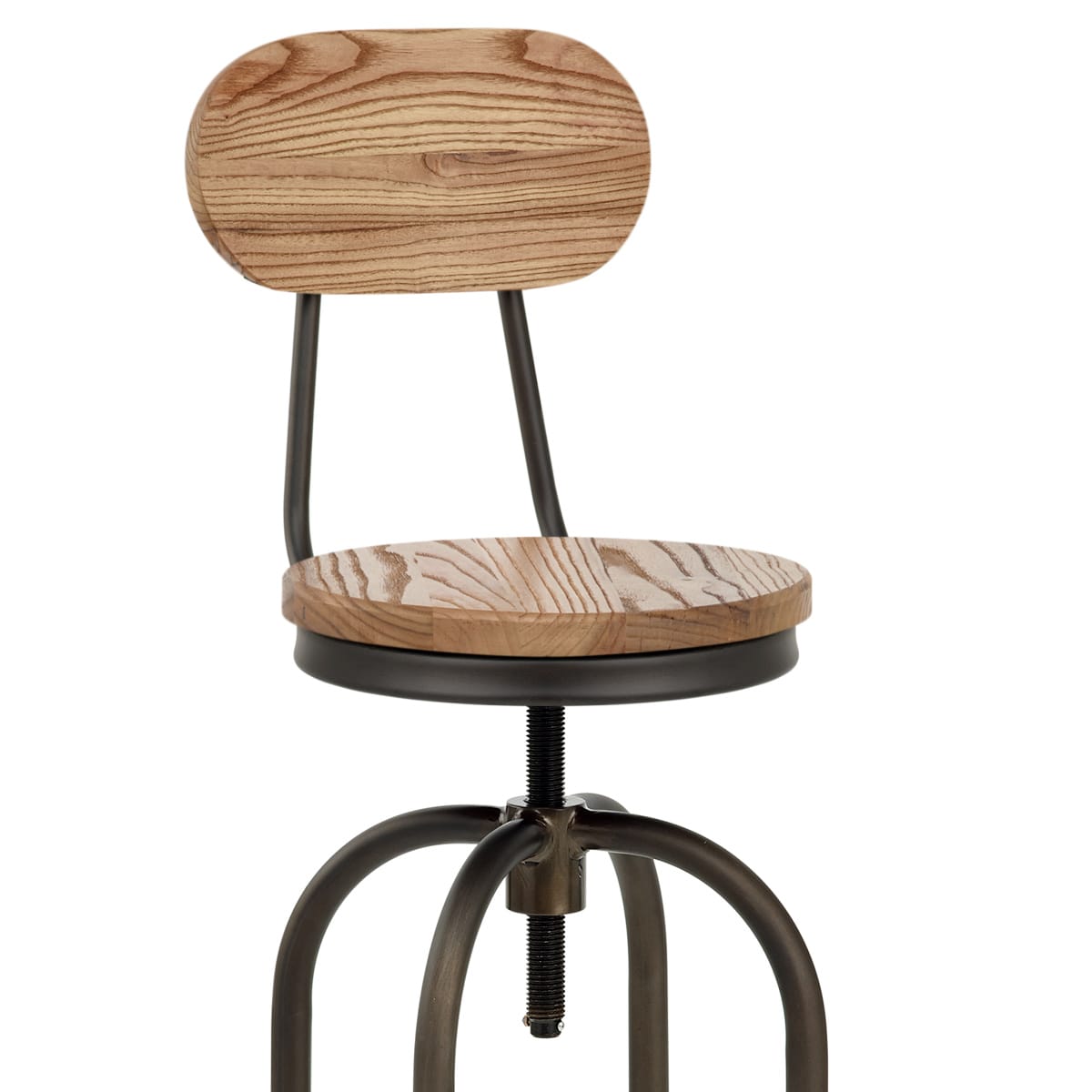 Taburete Madera Clara - Vintage Swivel Madera